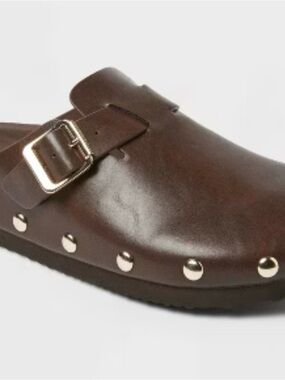 Universal Thread Brown Studded Slip-On Mule
